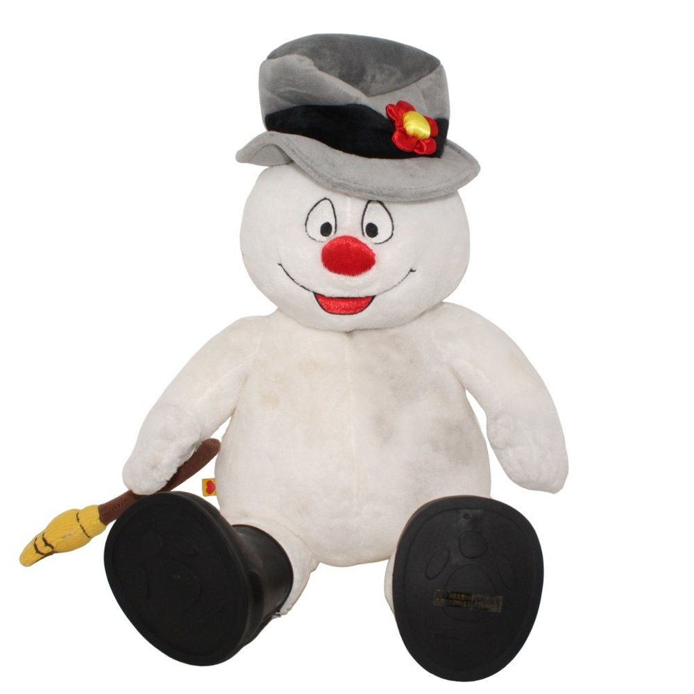Build A Bear Workshop Frosty The Snowman 18" Plush w/ Hat Broom Boots Stuffed